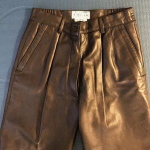 Sak’s Fifth Avenue Folio Black Leather Pants 6